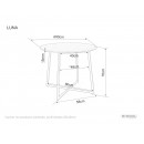 Стол обеденный SIGNAL LUNA рустикальный коричневый/черный 90